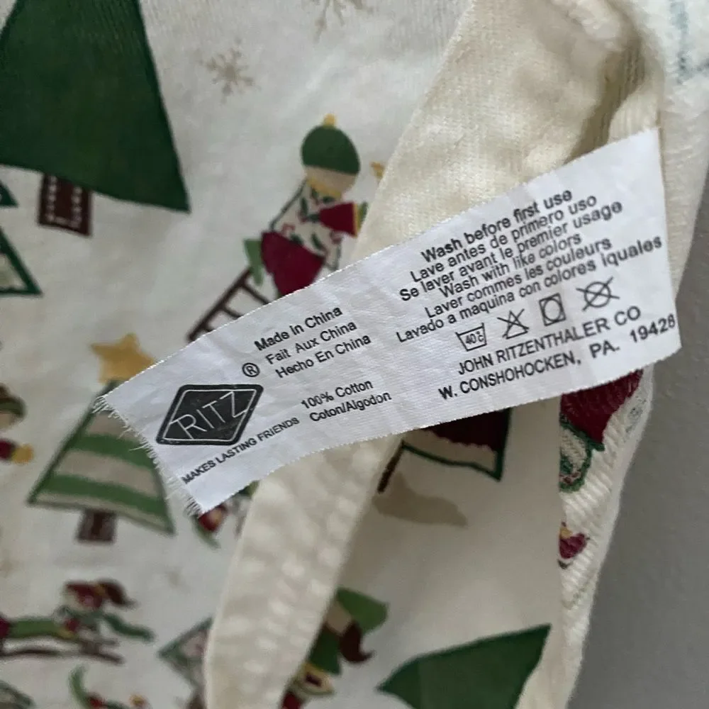 Ritz Christmas Tree Kids Green and Cream Holiday Apron